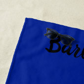 Barbados Trident Blue Beach Towel Strandlaken (In situ)