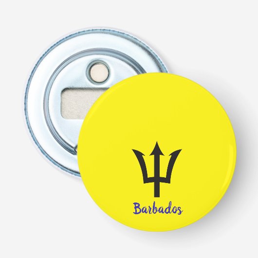 Barbados Trident Button Flesopener (Voorkant)