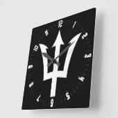 Barbados Trident Square Wall klok (Hoek)
