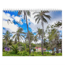 Barbados Tropical Island Wall Agenda