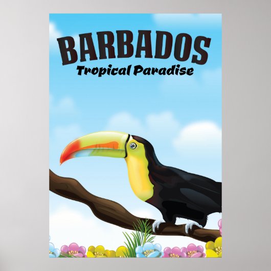 Barbados Tropical Paradise-reisposter Poster (Voorkant)