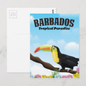Barbados Tropisch Paradijs reisposter Briefkaart (Voorkant / Achterkant)