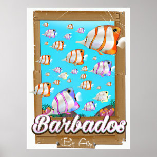 Barbados Tropische visreisposter Poster