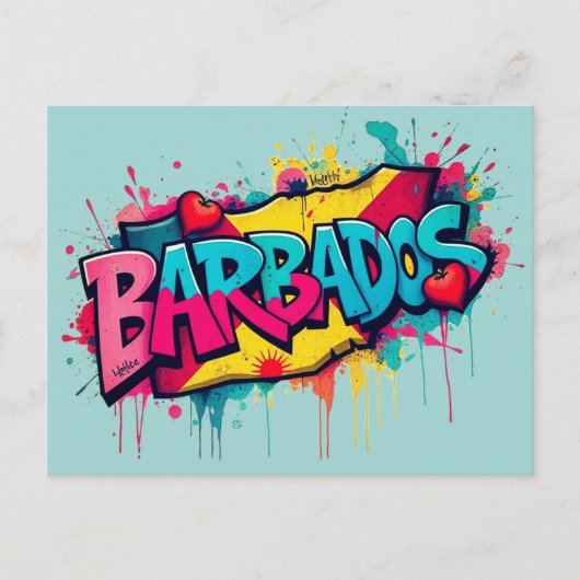 Barbados vakantie begroeting Briefkaart (Voorkant)