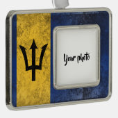 Barbados Verzilverd Omlijst Ornament (Rechts)