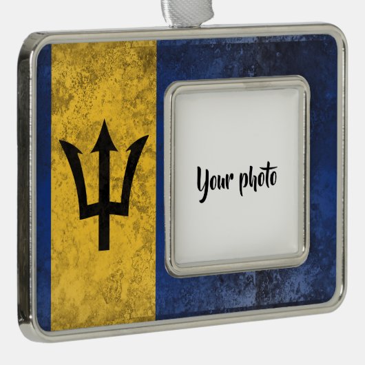 Barbados Verzilverd Omlijst Ornament (Rechts)