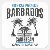 Barbados Vierkante Sticker (Voorkant)