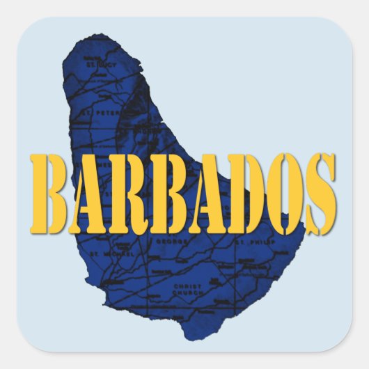 Barbados Vierkante Sticker (Voorkant)