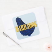 Barbados Vierkante Sticker (Envelop)