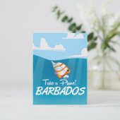 Barbados vintage reisposter briefkaart (Staand voorkant)