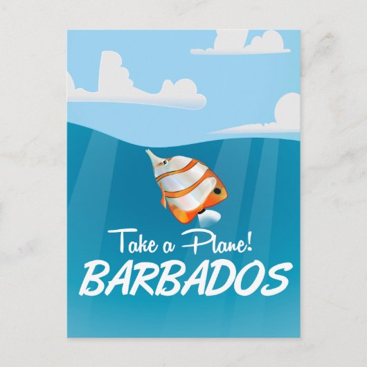 Barbados vintage reisposter briefkaart (Voorkant)