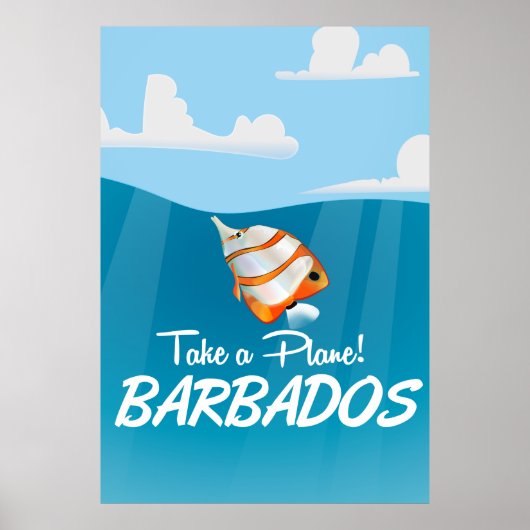 Barbados vintage reisposter poster (Voorkant)