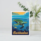 Barbados Vintage Reizen Briefkaart (Staand voorkant)