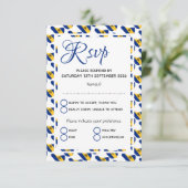 BARBADOS vlag aangepaste patriottische bruiloft RSVP Kaartje (Staand voorkant)