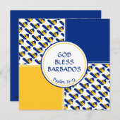 BARBADOS VLAG Aangepaste Verjaardag Groet Feestdagenkaart (Voorkant / Achterkant)