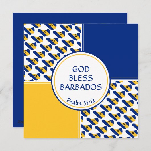 BARBADOS VLAG Aangepaste Verjaardag Groet Feestdagenkaart (Voorkant / Achterkant)