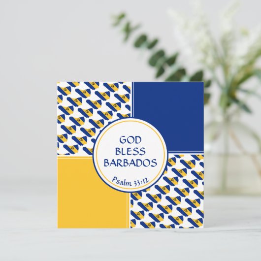 BARBADOS VLAG Aangepaste Verjaardag Groet Feestdagenkaart (Staand voorkant)