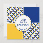 BARBADOS VLAG Aangepaste Verjaardag Groet Feestdagenkaart (Voorkant)