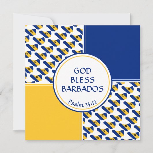 BARBADOS VLAG Aangepaste Verjaardag Groet Feestdagenkaart (Voorkant)