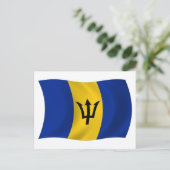 Barbados Vlag Ansichtkaart Briefkaart (Staand voorkant)