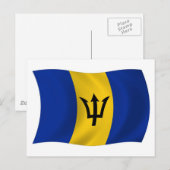 Barbados Vlag Ansichtkaart Briefkaart (Voorkant / Achterkant)