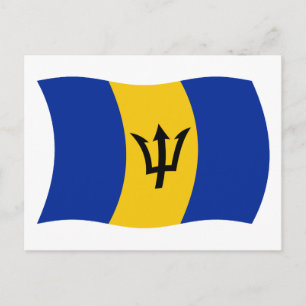 Barbados Vlag Ansichtkaart Briefkaart