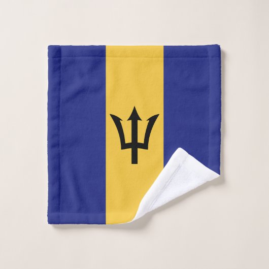 Barbados vlag bad handdoek (Wasdoekje)