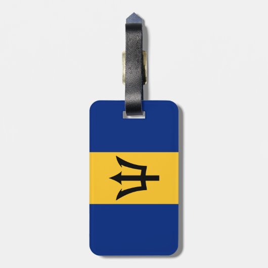 Barbados vlag bagagelabel (Achterkant verticaal)