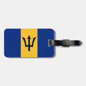 Barbados vlag bagagelabel (Achterkant horizontaal)