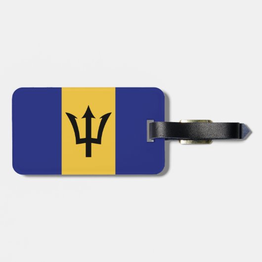 Barbados vlag bagagelabel (Achterkant horizontaal)
