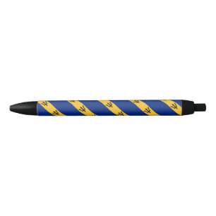 Barbados Vlag Balpen Zwarte Inkt Pen