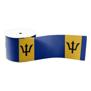 Barbados Vlag & Barbados, reizen, vakantie/sport Grosgrain Lint