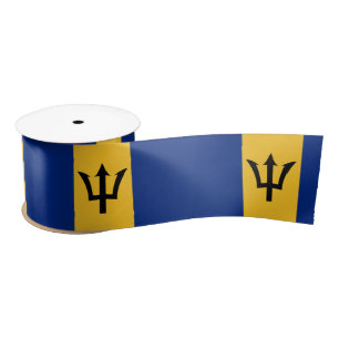 Barbados Vlag & Barbados, reizen, vakantie/sport Satijnen Lint