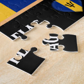 Barbados Vlag & Barbadosan Land / Barbados Legpuzzel (Zijkant)