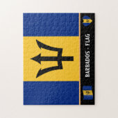 Barbados Vlag & Barbadosan Land / Barbados Legpuzzel (Verticaal)