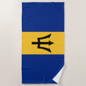 Barbados Vlag Beach Towel Strandlaken (Voorkant)