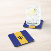 Barbados vlag bier onderzetter (Rechterzijde)