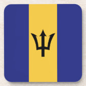 Barbados vlag bier onderzetter (Voorkant)