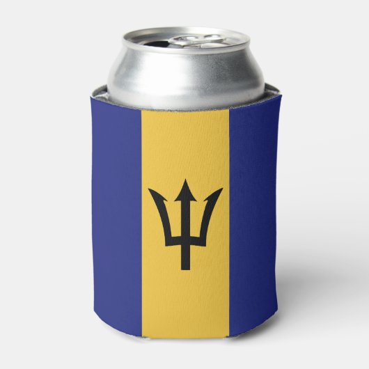 Barbados vlag blikjeskoeler (Blikje Voorkant)