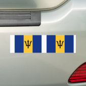 Barbados vlag bumpersticker (Op auto)