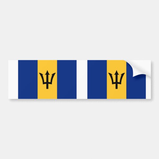 Barbados vlag bumpersticker (Voorkant)