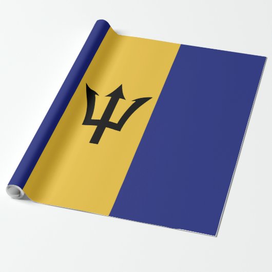 Barbados vlag cadeaupapier (Uitgerold)