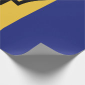 Barbados vlag cadeaupapier (Hoek)