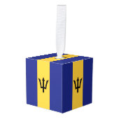 Barbados vlag decoratie (Voorkant hoekig)