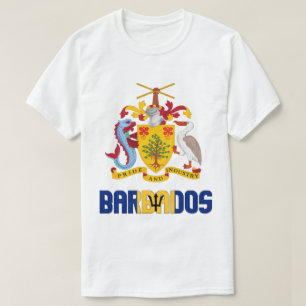 Barbados vlag en wapenschild t-shirt