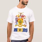 Barbados vlag en wapenschild t-shirt (Voorkant)