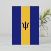 Barbados vlag folie uitnodiging (Staand Voorkant)