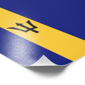Barbados vlag foto afdruk (Hoek)