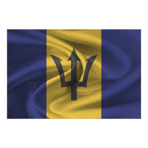 Barbados Vlag Foto Afdruk