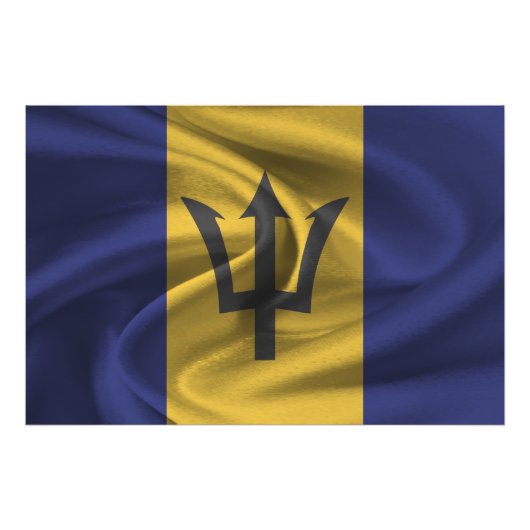 Barbados Vlag Foto Afdruk (Voorkant)